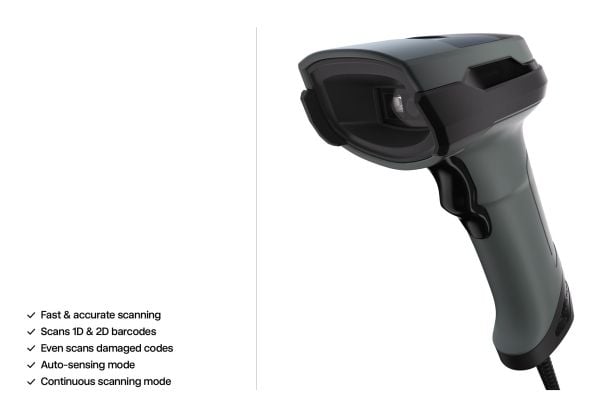 Safescan 330-W, Håndholdt strekkodeleser, 1D/2D, CMOS, Code 32, Code 39, Codabar, Interleaved 2 of 5, Code 93, Industrial 2 of 5, Matrix 2 of 5, Co...