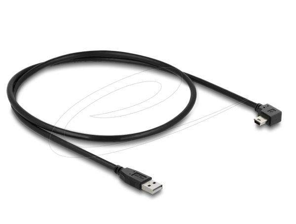 Delock - USB-kabel - USB (hann) rett til mini-USB type B (hann) rettvinklet - USB 2.0 - 50 cm - svart
