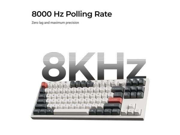 Keychron Q3 Ultra 8K, Ledning & Trådløs, Bluetooth, Mekanisk nøkkelbryter, QWERTY, RGB LED, Svart