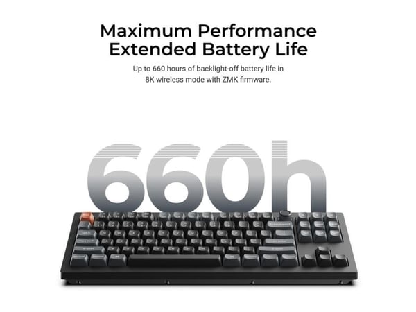 Keychron V3 Ultra 8K, Ledning & Trådløs, Bluetooth, Mekanisk nøkkelbryter, QWERTY, RGB LED, Svart