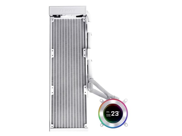 Lian Li GA II Hydroshift II LCD-C 360N, Alt-i-ett væskekjøler, Hvit