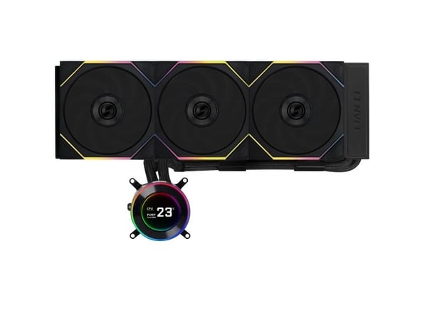 Lian Li GA II Hydroshift II LCD-C 360TL, Alt-i-ett væskekjøler, 12 cm, Sort