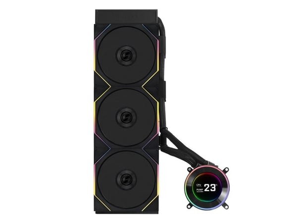Lian Li GA II Hydroshift II LCD-C 360TL, Alt-i-ett væskekjøler, 12 cm, Sort