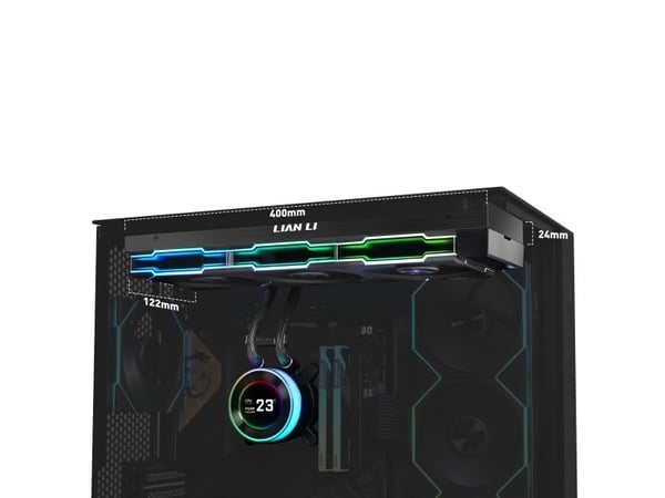 Lian Li GA II Hydroshift II LCD-C 360TL, Alt-i-ett væskekjøler, 12 cm, Sort