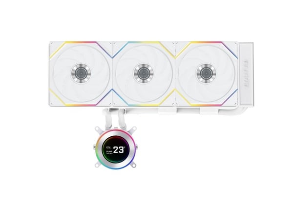 Lian Li GA II Hydroshift II LCD-C 360TL, Alt-i-ett væskekjøler, 12 cm, Hvit