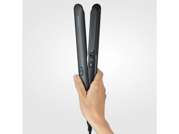 Severin HG 0622, Rettetang, Varm, 130 °C, 230 °C, Svart, Grå, 2,8 m