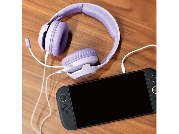 Hori Gaming Headset Cozy Lavender, Koblet med ledninger (ikke trådløs), Spilling, 350 g, Hodetelefoner, Fiolett