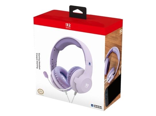 Hori Gaming Headset Cozy Lavender, Koblet med ledninger (ikke trådløs), Spilling, 350 g, Hodetelefoner, Fiolett