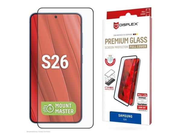 Displex 02230, Samsung, Galaxy S26, Støtbestandig, Støvresistent, Slagbestandig, Ripebestandig, Sjokkresistent, Gjennomsiktig, 1 stykker
