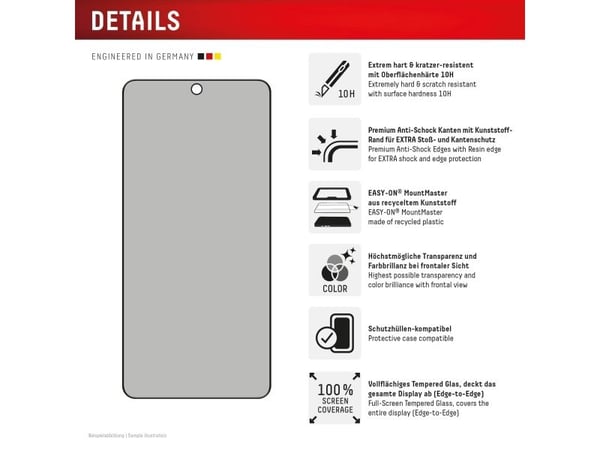 Displex 02233, Samsung, Galaxy S26, Støtbestandig, Støvresistent, Slagbestandig, Ripebestandig, Sjokkresistent, 1 stykker