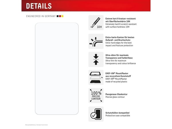 Displex 02222, Samsung, Galaxy S26+, Tørr påføring, Skittbestandig, Støvresistent, Slagbestandig, Ripebestandig, Sjokkresistent, Gjennomsiktig, 1 s...