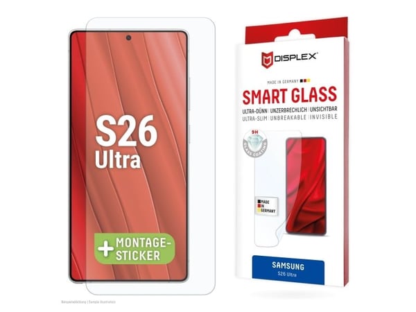 Displex 02238, Samsung, Galaxy S26 Ultra, Tørr påføring, Bruddsikker, Skittbestandig, Ripebestandig, Gjennomsiktig, 1 stykker