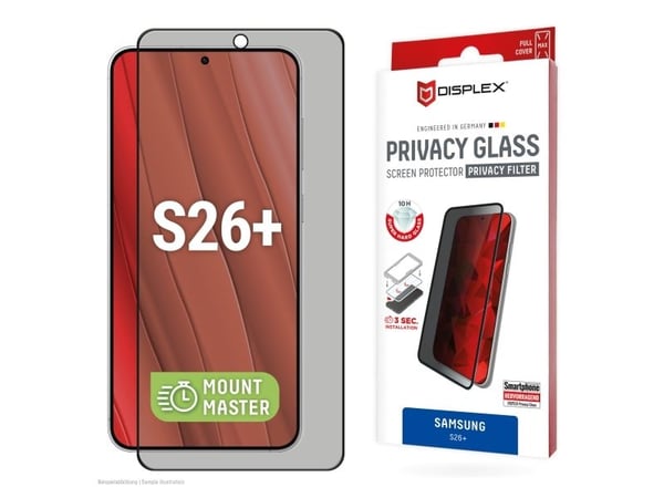Displex 02234, Samsung, Galaxy S26+, Støtbestandig, Støvresistent, Slagbestandig, Ripebestandig, Sjokkresistent, 1 stykker