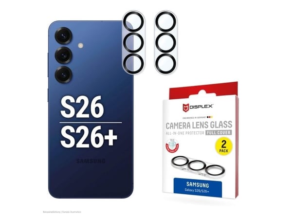 Displex 02241, Samsung, Galaxy S26/S26+, Støvresistent, Slagbestandig, Ripebestandig, Gjennomsiktig, 2 stykker