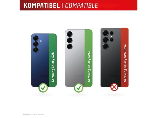 Displex 02241, Samsung, Galaxy S26/S26+, Støvresistent, Slagbestandig, Ripebestandig, Gjennomsiktig, 2 stykker