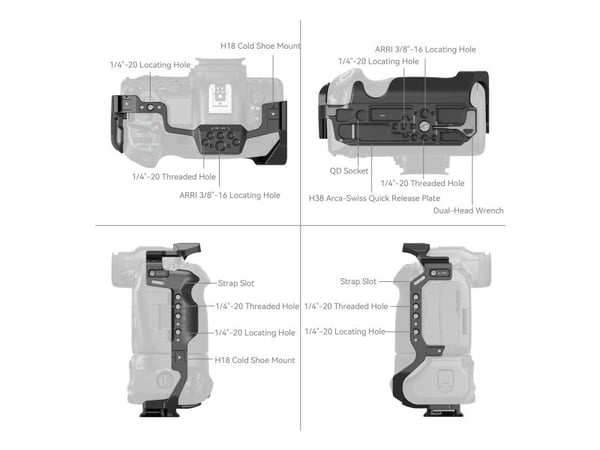 SmallRig 5623, 153,6 mm, 67,1 mm, 164,4 mm, 199 g, 184 mm, 180,5 mm