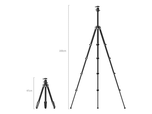 SmallRig 5478, 3 jalkoja, musta, 160 cm, 1,4 kg