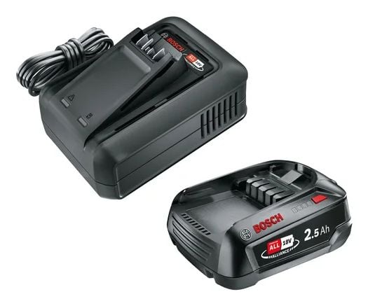 Gardena 14913-20, Batteri- og ladersett, Lithium, 2,5 Ah, 18 V, Gardena, Svart