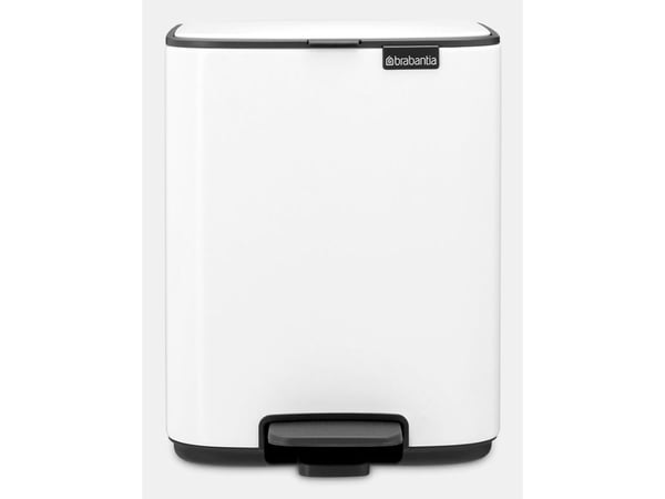 Brabantia Bo, 7 L, Suorakulmainen, Terästä, Valkoinen, Muovi, Poljin