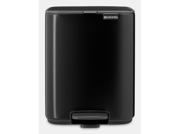 Brabantia Bo, 7 l, Rektangulær, Stål, Svart, Plast, Pedal