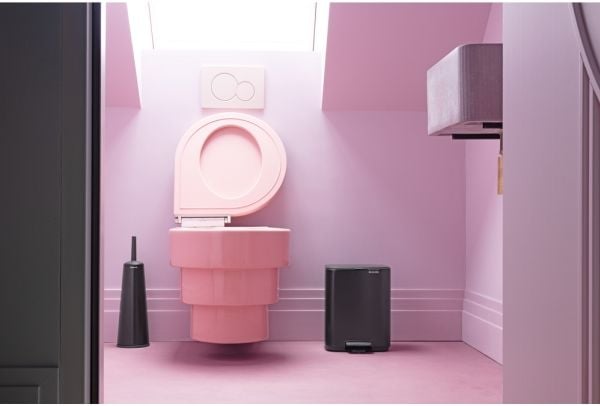 Brabantia Bo, 7 l, Rektangulær, Stål, Svart, Plast, Pedal