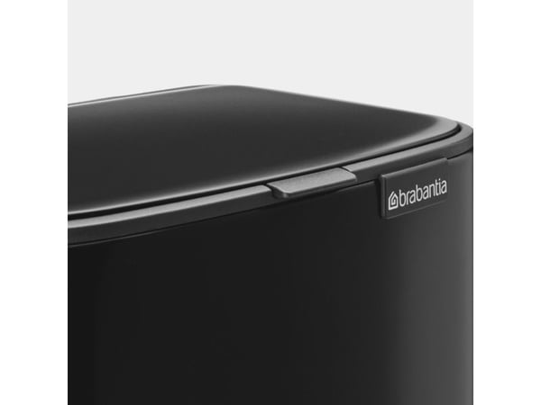 Brabantia Bo, 7 l, Rektangulær, Stål, Svart, Plast, Pedal