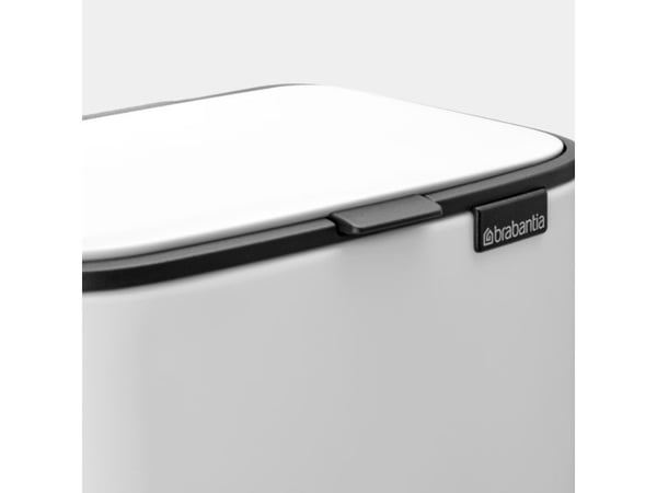 Brabantia Bo, 4 l, Rektangulær, Stål, Hvit, Plast, Pedal