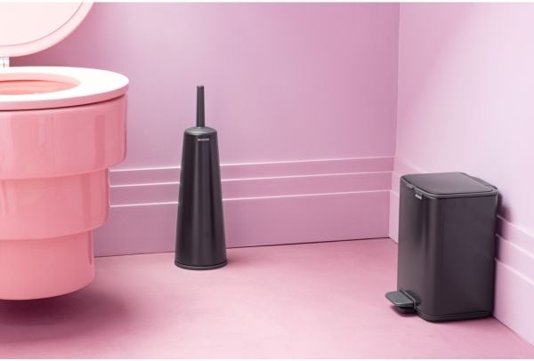 Brabantia Bo, 4 l, Rektangulær, Stål, Svart, Plast, Pedal