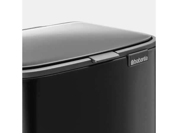 Brabantia Bo, 4 l, Rektangulær, Stål, Svart, Plast, Pedal
