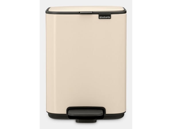 Brabantia Bo, 4 l, Rektangulær, Stål, Beige, Plast, Pedal