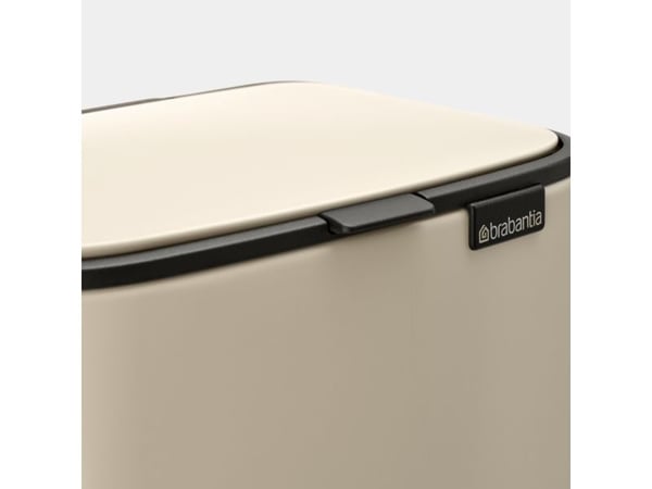 Brabantia Bo, 4 l, Rektangulær, Stål, Beige, Plast, Pedal