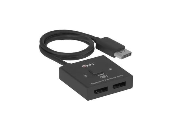 CLUB3D CSV-1009, DisplayPort, 2x DisplayPort, Svart, 8K Ultra HD, 60 hz, 55 mm