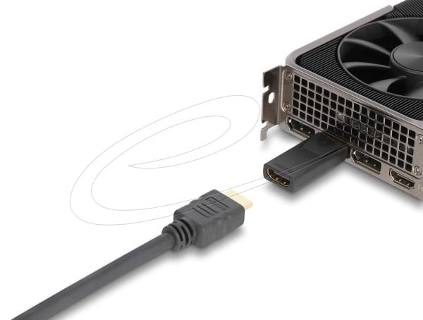 DeLOCK 61086, DisplayPort, HDMI, musta