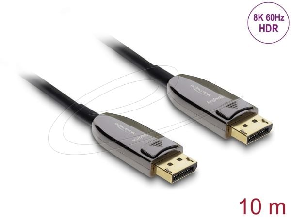 DeLOCK 87107, 10 m, DisplayPort, DisplayPort, Uros, Uros, 7680 x 4320 pikseliä