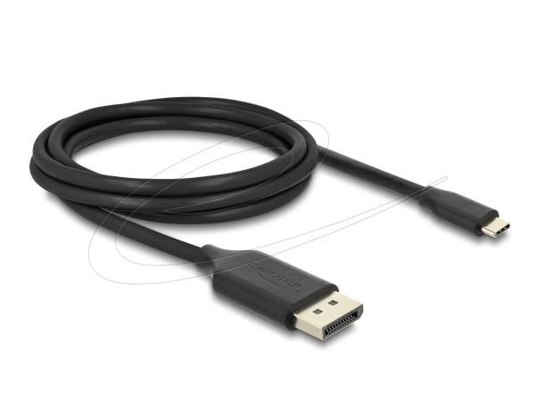 Delock USB Type-C - DisplayPort-kaapeli (DP Alt Mode) 8K 60 Hz HDR-toiminnolla 2 m musta