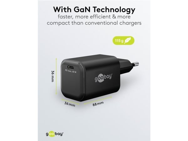 Goobay 79155, inomhus, AC, Svart