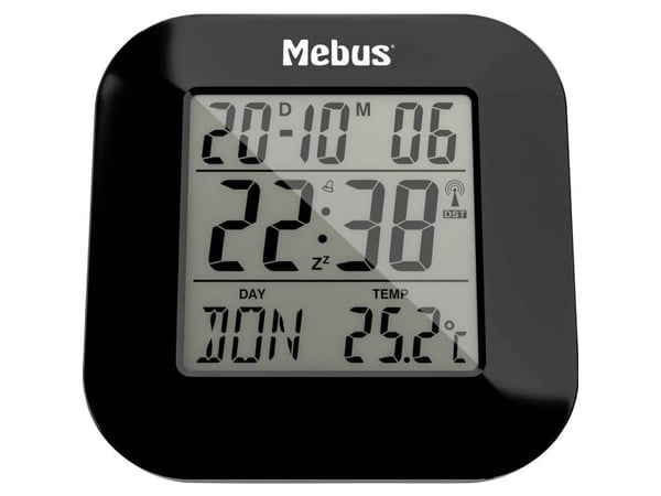 Mebus 51510 radioklokke vekkerur sort