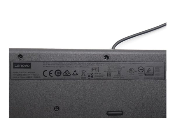 Lenovo KU-1619 - Tastatur - USB - QWERTY - Nordisk - svart