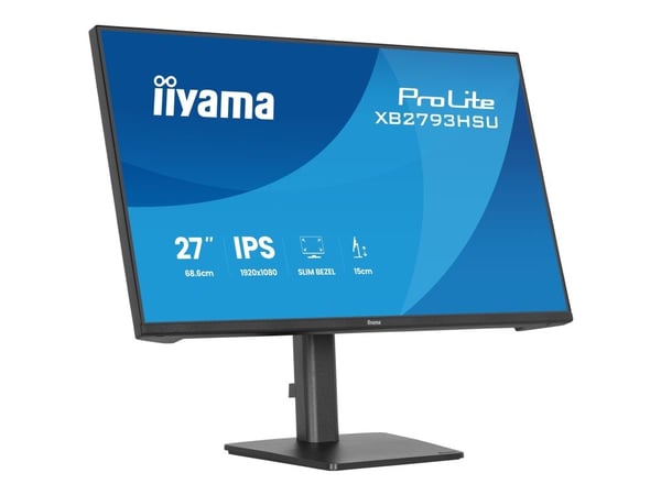 Iiyama XB2793HSU-B1 - LED-skjerm - 27" - 1920 x 1080 Full HD (1080p) @ 120 Hz - IPS - 350 cd/m² - 1500:1 - 1 ms - HDMI, DisplayPort - høyttalere - ...