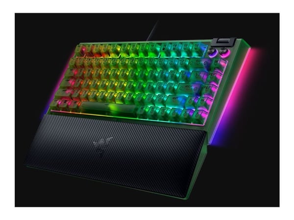 Razer BlackWidow V4 - Phantom Green Edition - tastatur - driftsutskiftbar - 75% - bakgrunnsbelyst - USB-C - QWERTY - USA - Phantom Green