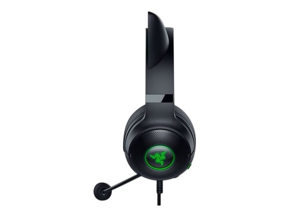 Razer Kraken Kitty V2 - Hodesett - full størrelse - kablet - USB-A - lydisolerende - svart