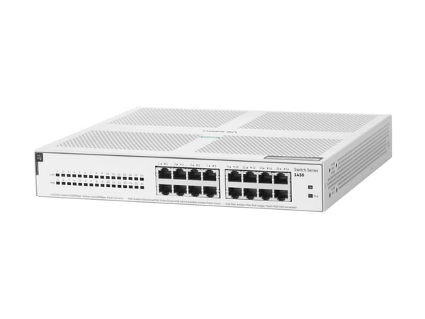 HPE Aruba Instant On 1430 16G Class4 PoE 124W -kytkin - kytkin - valvomaton - 16 x 10/100/1000 (PoE Class 4) - pöytätietokone, telineasennettava, s...