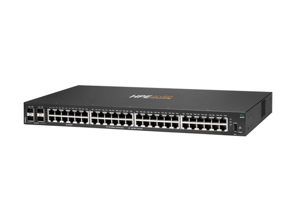 HPE Aruba Networking CX 6000 48p 10M/100M/1G 4p SFP 1G Switch - Switch - Administrerad - 48 x 10/100/1000 + 4 x gigabit SFP (upplänk) - sida till s...