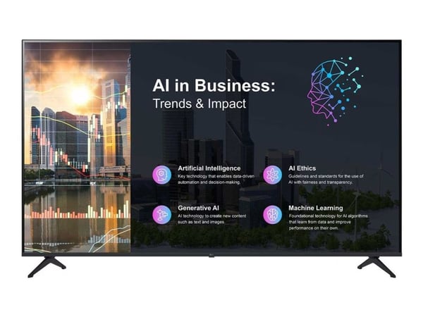 LG 55PK640S0LB - 55" Diagonalklasse PK640S Series LED-bakgrunnsbelyst LCD TV - intelligent skilting - webOS - 4K UHD (2160p) 3840 x 2160 - HDR - Di...