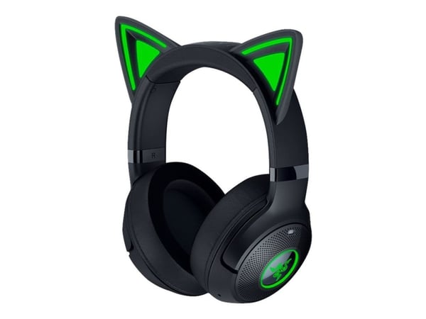 Razer Kraken Kitty V2 - Hodesett - full størrelse - Bluetooth - trådløs - svart
