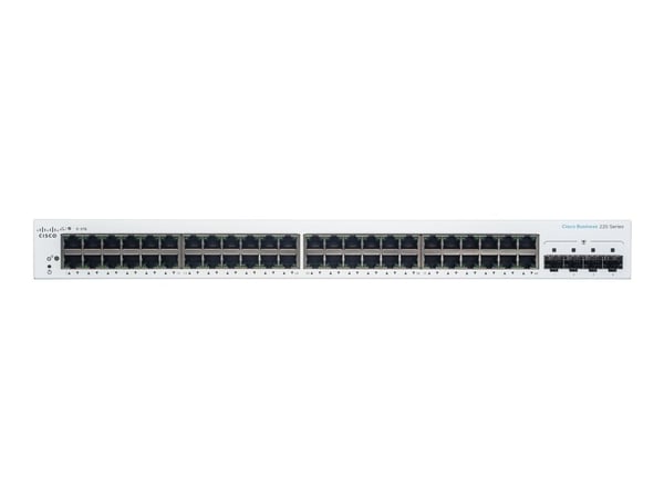 Cisco Business 220 Series CBS220-48T-4G - Switch - smart - 48 x 10/100/1000 + 4 x Gigabit SFP (uplänk) - rackmonterbar