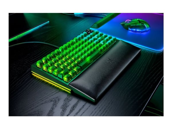 Razer BlackWidow V4 - Phantom Green Edition - tastatur - driftsutskiftbar - 75% - bakgrunnsbelyst - USB-C - QWERTY - USA - Phantom Green