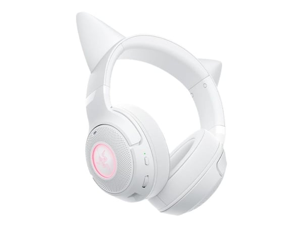 Razer Kraken Kitty V2 BT - Hodesett - full størrelse - Bluetooth - trådløs - lydisolerende - hvit
