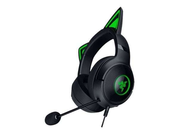 Razer Kraken Kitty V2 - Hodesett - full størrelse - kablet - USB-A - lydisolerende - svart
