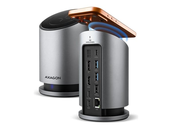 AXAGON HMC-WL9 - Dockningsstation - för laptop, bordsdator, surfplatta, smartmobil - USB-C 3.2 Gen 2 / Thunderbolt 3 / Thunderbolt 4 / Thunderbolt ...